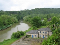 Picture 1: The river Tamar with part of the Morwellham Quay site on the right bank