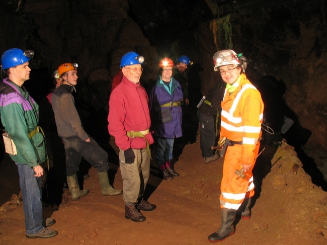 James with a group in Engine Vein