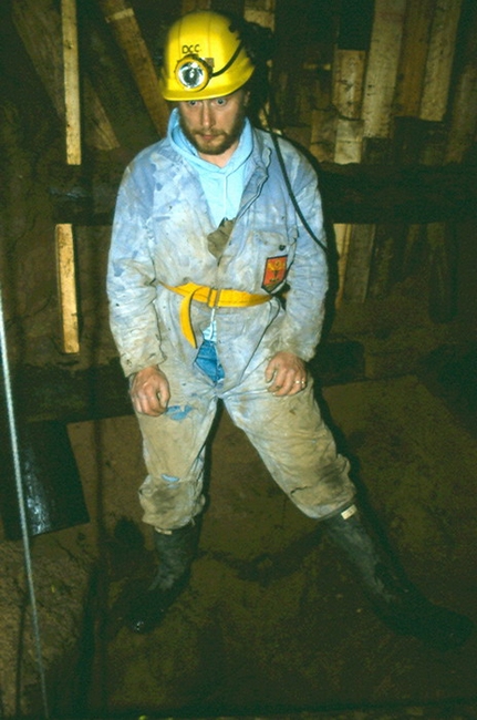 One of the digging team