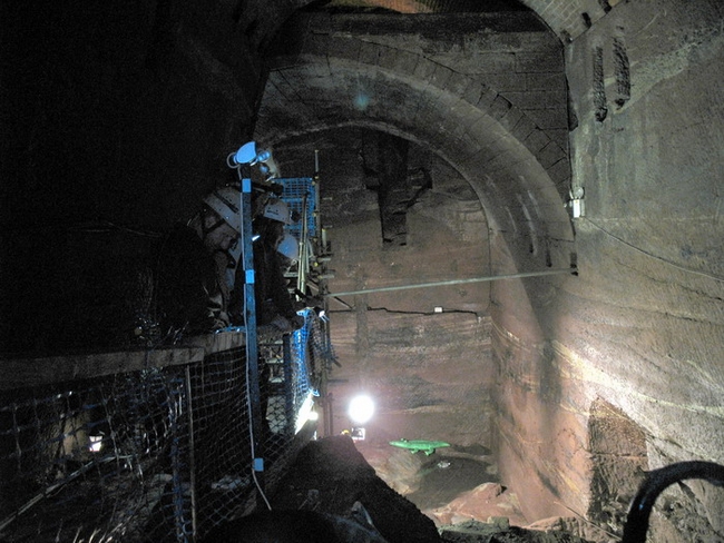 General view of one of the tunnels.