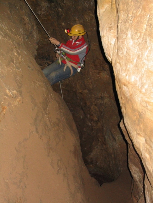 Chain Shaft - abseiling down
