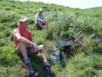 Geoff and Chris on South Vega hillside :: Taken by Nigel Dibben