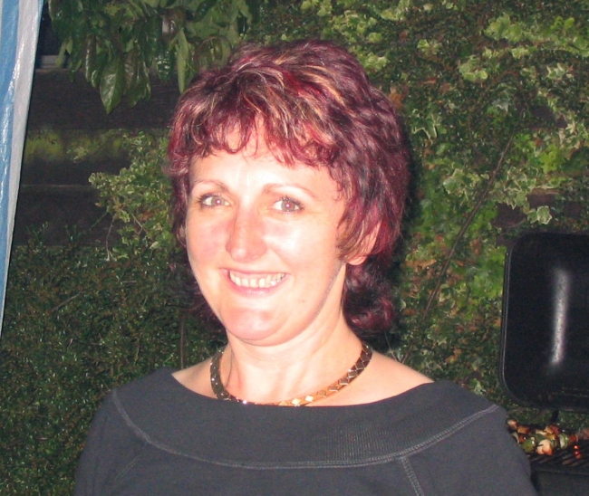 Sue looks charming at a barbecue