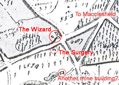 Early map showing the Surgery