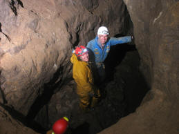 Cavers in the Lost Canal in West Mine